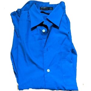 Nautica shirt, blue with french cuffs. Men's 15/32-33